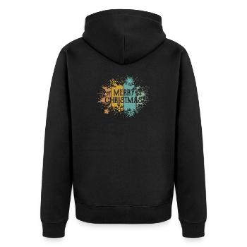rétro Joyeux Noël Flocon de Neige Cristal de Glace - Veste à capuche bio Premium Unisexe - noir - Dos - Nico (187cm)