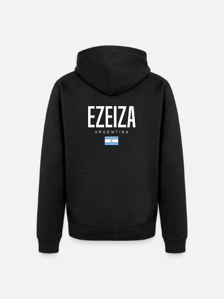 Ezeiza Argentina Argentinian - Unisex Premium Organic Zip Hoodie - black