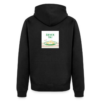 Design drôle d’huître - Veste à capuche bio Premium Unisexe - noir - Dos - Nico (187cm)
