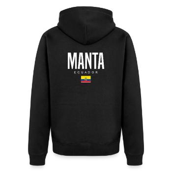 Manta Équateur Équatorien - Veste à capuche bio Premium Unisexe - noir - Dos - Nico (187cm)