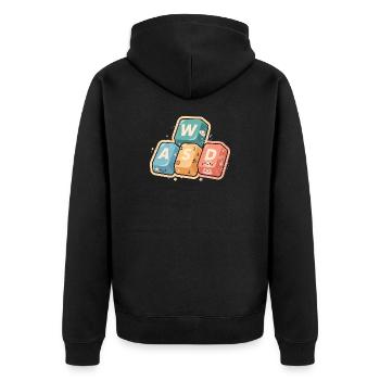 Kawaii WASD Gaming Gamer Cute Cute Gift - Unisex Premium Organic Zip Hoodie - black - Back - Nico (187cm)
