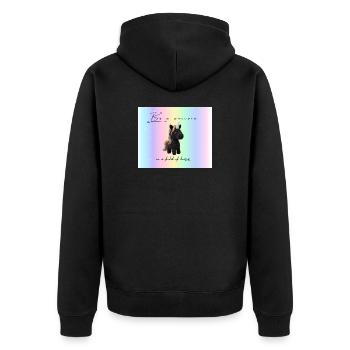 Soyez une licorne dans un champ de chevaux - Veste à capuche bio Premium Unisexe - noir - Dos - Nico (187cm)