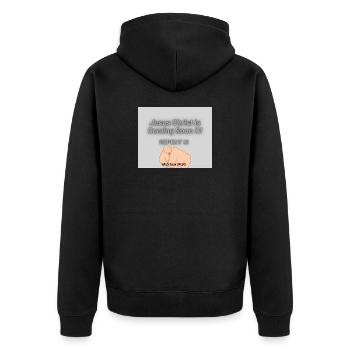 Jesus Christus kommt bald !! - Unisex Premium Bio Zip Hoodie - Schwarz - Hinten - Nico (187cm)