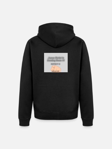 Jesus Christ Is Coming Soon !!! - Unisex Premium Organic Zip Hoodie - black