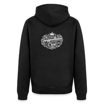 Junggesellinnen Crew Jga - Unisex Premium Bio Zip Hoodie - Schwarz - Hinten - Nico (187cm)