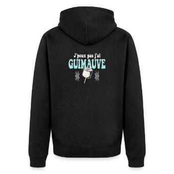 Jpeux pas j'ai Guimauve - Veste à capuche bio Premium Unisexe - noir - Dos - Nico (187cm)