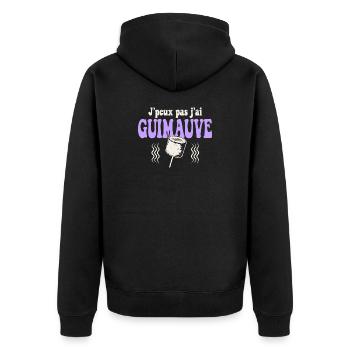 J'peux pas j'ai Guimauve - Veste à capuche bio Premium Unisexe - noir - Dos - Nico (187cm)