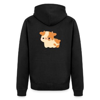 Vache d’Ayrshire - Veste à capuche bio Premium Unisexe - noir - Dos - Nico (187cm)