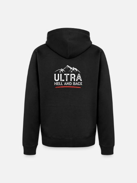 Ultra – Hell and Back - Unisex Premium Organic Zip Hoodie - black