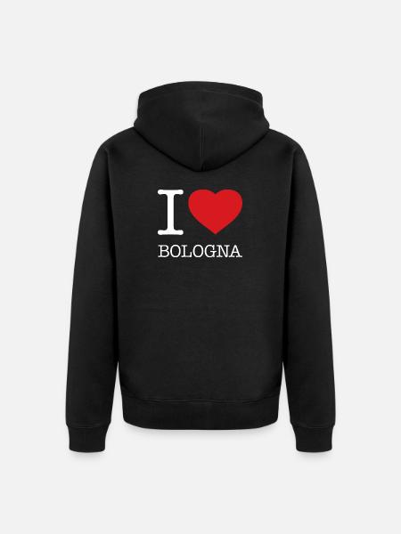 J’AIME BOLOGNE - Veste à capuche bio Premium Unisexe - noir