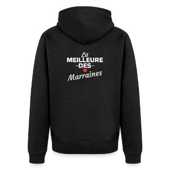 La Meilleure des Marraines - Veste à capuche bio Premium Unisexe - noir - Dos - Nico (187cm)