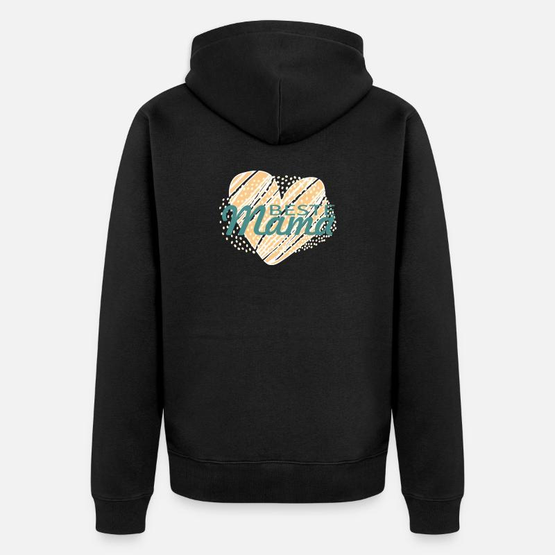 MeilleureMaman - Veste à capuche bio Premium Unisexe - noir