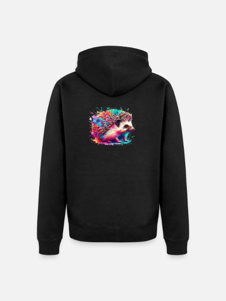 Hérisson - Veste à capuche bio Premium Unisexe - noir