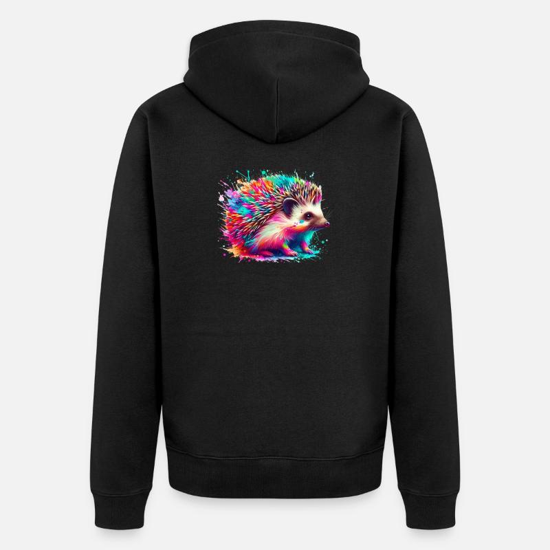 Hérisson - Veste à capuche bio Premium Unisexe - noir