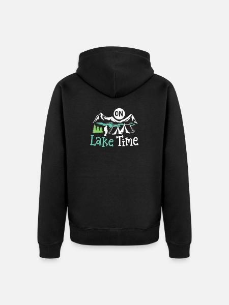 See Camping Zelten - Unisex Premium Bio Zip Hoodie - Schwarz