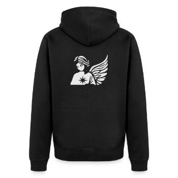 Canne à pêche - Veste à capuche bio Premium Unisexe - noir - Dos - Nico (187cm)