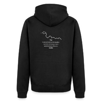 Snake - Nerd IUPAC Nomenclature - Chemistry - white - Unisex Premium Organic Zip Hoodie - black - Back - Nico (187cm)