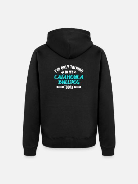 Catahoula Bulldog - Unisex Premium Organic Zip Hoodie - black