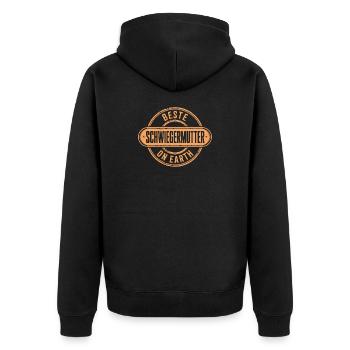 Meilleur cadeau de belle-mère - Veste à capuche bio Premium Unisexe - noir - Dos - Nico (187cm)