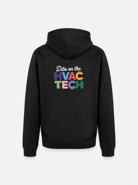 Funny HVAC Technician Saying Repair Expert - Unisex Premium Organic Zip Hoodie - black
