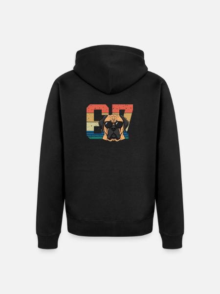 Pride Pup Sunglasses 67 Meme - Unisex Premium Bio Zip Hoodie - Schwarz