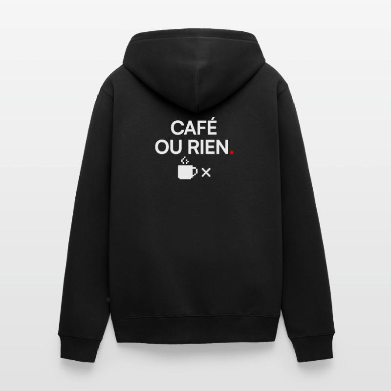 KAFFEE ODER NICHTS | Kaffeehumor Unisex Premium Bio Zip Hoodie