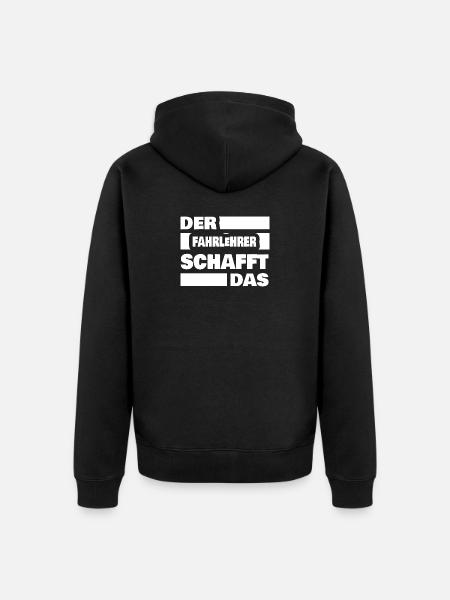 Beruf Fahrlehrer - Unisex Premium Bio Zip Hoodie - Schwarz