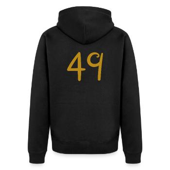 49 - Veste à capuche bio Premium Unisexe - noir - Dos - Nico (187cm)