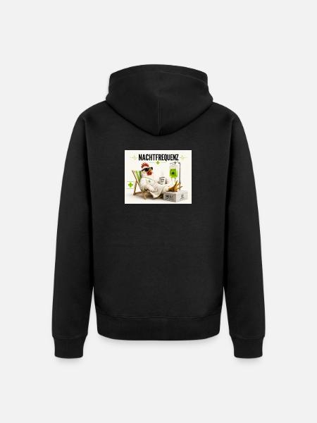 Nachtfrequenz Huhn im Sanatorium - Unisex Premium Bio Zip Hoodie - Schwarz