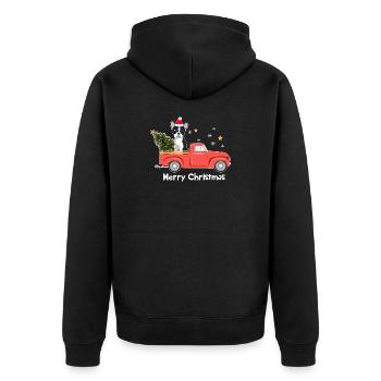 Camion de Noël Frenchie – Joyeux Noël - Veste à capuche bio Premium Unisexe - noir - Dos - Nico (187cm)
