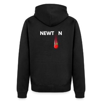 Crimson Apple Burst - Unisex Premium Organic Zip Hoodie - black - Back - Nico (187cm)