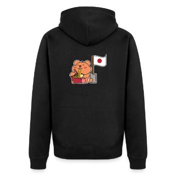 Culture Pop Asiatique Manga Anime Asie Dessin Animé - Veste à capuche bio Premium Unisexe - noir - Dos - Nico (187cm)