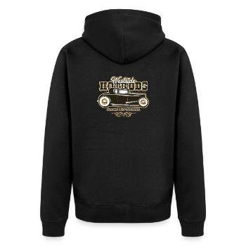 Westside Oldies Hot Rods - Unisex Premium Organic Zip Hoodie - black - Back - Nico (187cm)