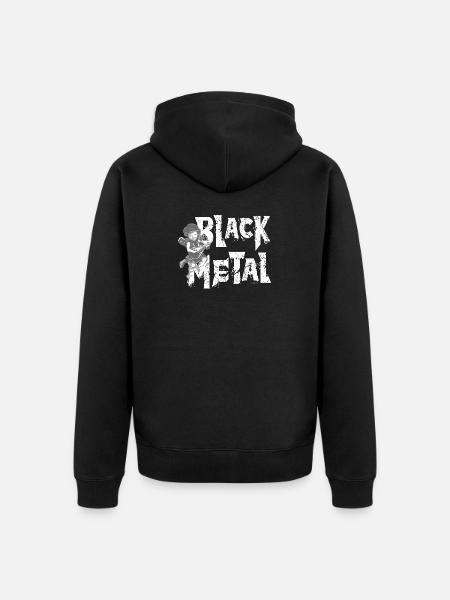BLACK METAL - Unisex Premium Organic Zip Hoodie - black