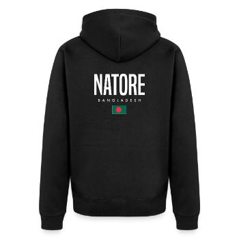 Natore Bangladesh - Veste à capuche bio Premium Unisexe - noir - Dos - Nico (187cm)