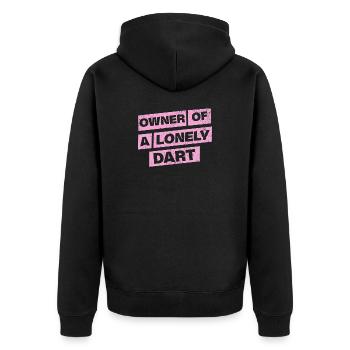 Fléchettes Chemise Sweat à capuche Propriétaire d’une fléchette solitaire - Veste à capuche bio Premium Unisexe - noir - Dos - Nico (187cm)
