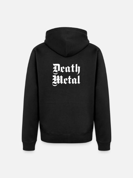 Death Metal Glyphs Tee - Unisex Premium Organic Zip Hoodie - black