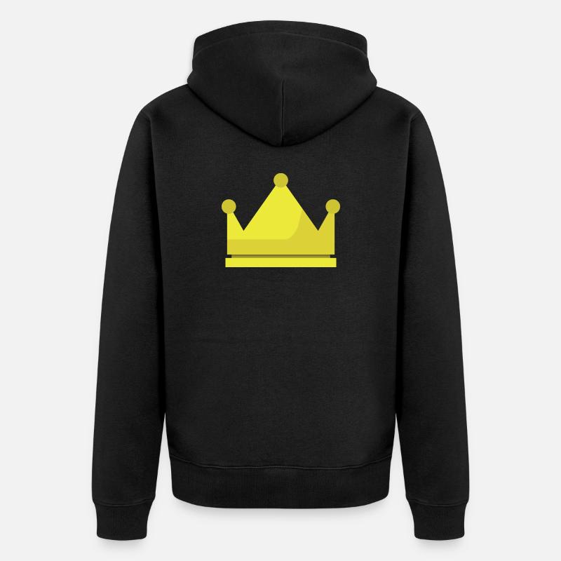 Couronne - Veste à capuche bio Premium Unisexe - noir