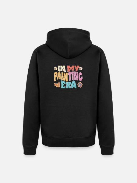 In my painting era - Unisex Premium Organic Zip Hoodie - black