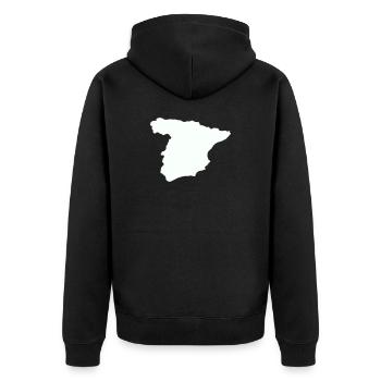 Spain Maps Silhouette Design - Unisex Premium Organic Zip Hoodie - black - Back - Nico (187cm)