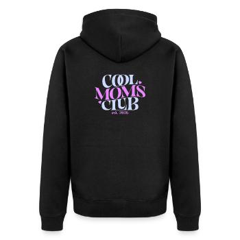 Mama 2026 Geschenk - Coole Mama Outfit - Unisex Premium Bio Zip Hoodie - Schwarz - Hinten - Nico (187cm)