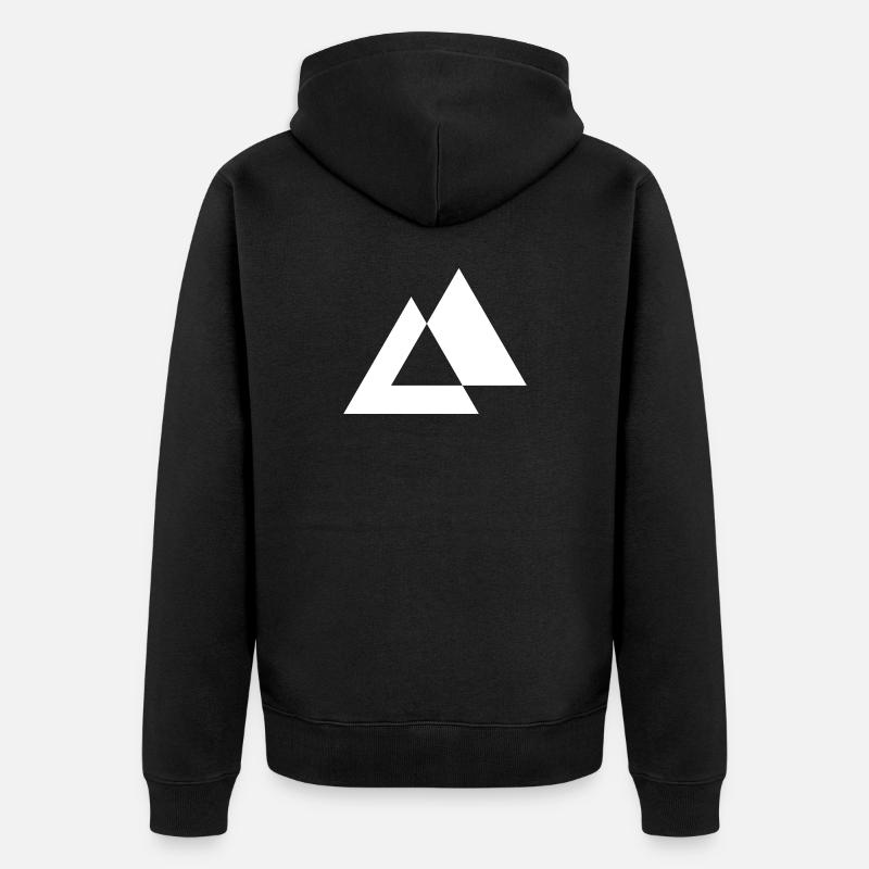Conception des triangles géométriques - Veste à capuche bio Premium Unisexe - noir