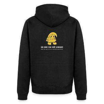 Ich habe eine Diät gemacht - Lustiger Spruch Diät  - Unisex Premium Bio Zip Hoodie - Schwarz - Hinten - Nico (187cm)