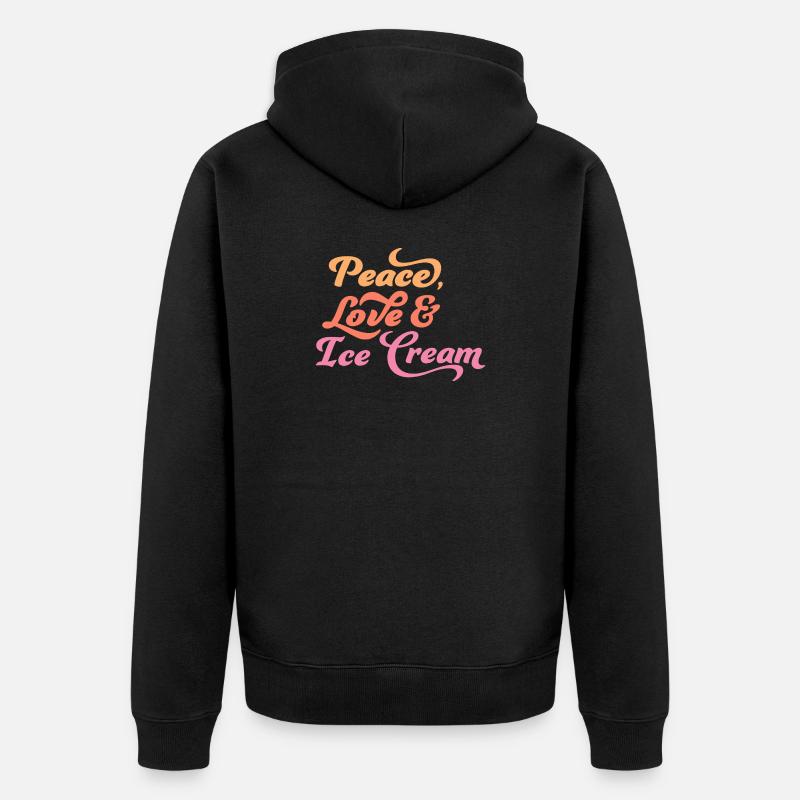 Glace - Veste à capuche bio Premium Unisexe - noir
