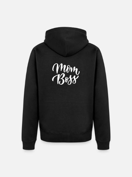 Mom Bos.s - Unisex Premium Organic Zip Hoodie - black