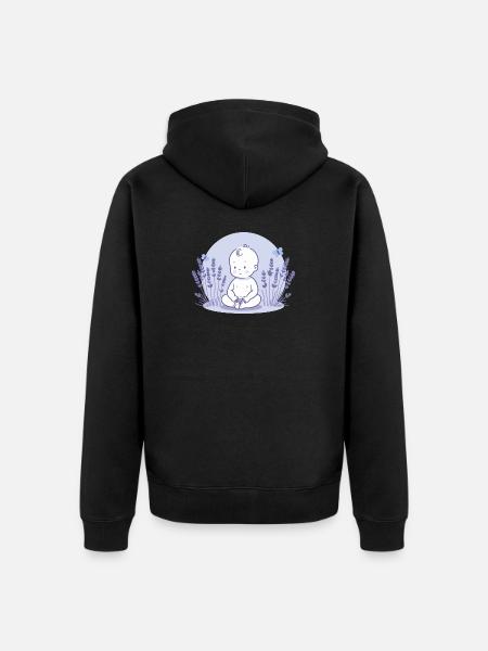 Bébé en lavande - Veste à capuche bio Premium Unisexe - noir