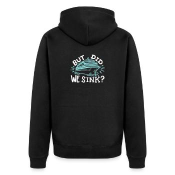 Kreuzfahrtschiff Kreuzfahrt - Unisex Premium Bio Zip Hoodie - Schwarz - Hinten - Nico (187cm)