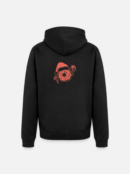 Donut Weihnachten - Unisex Premium Bio Zip Hoodie - Schwarz