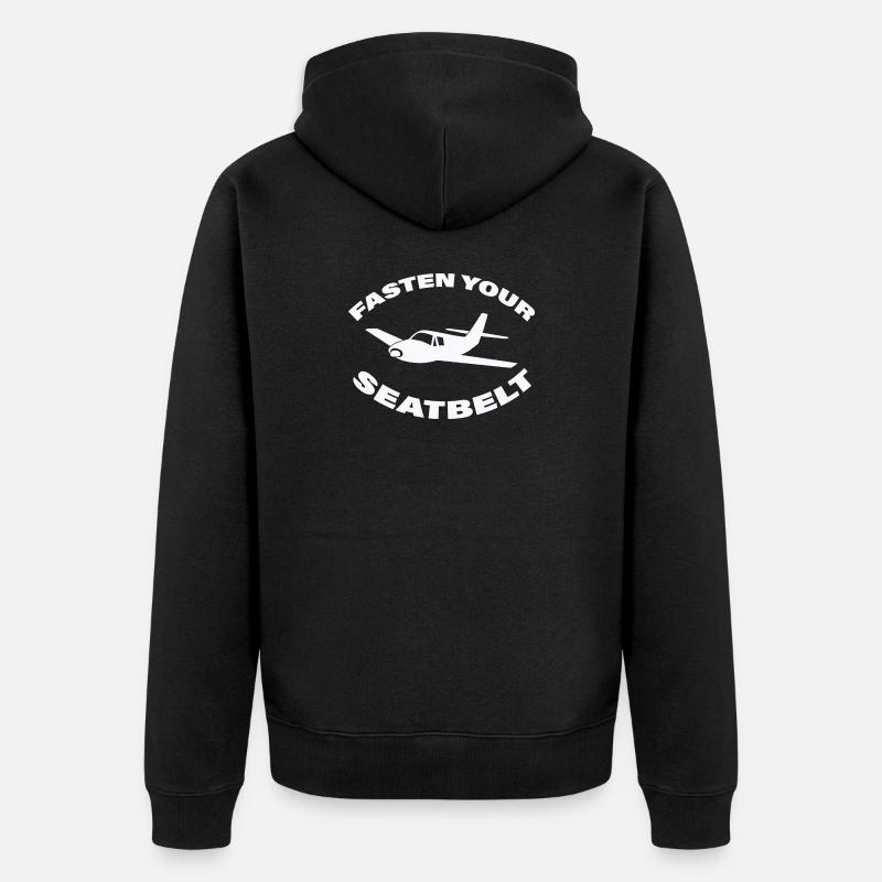 JEÛNER VOTRE CEINTURE DE SÉCURITÉ - Veste à capuche bio Premium Unisexe - noir