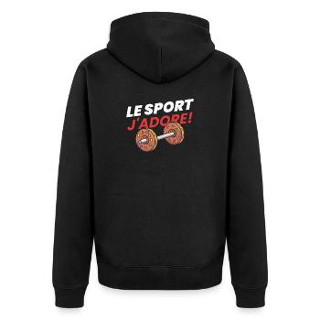 Donut Sport - Veste à capuche bio Premium Unisexe - noir - Dos - Nico (187cm)